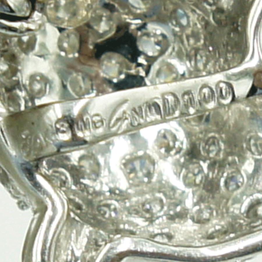 K18WGダイヤモンドブローチ　「ドルフィン」　D1.00ct　4.71ｇ（中古