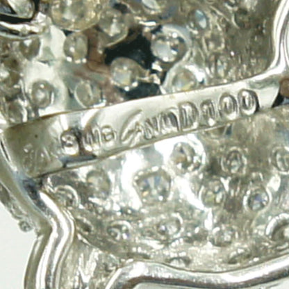 K18WGダイヤモンドブローチ　「ドルフィン」　D1.00ct　4.71ｇ（中古