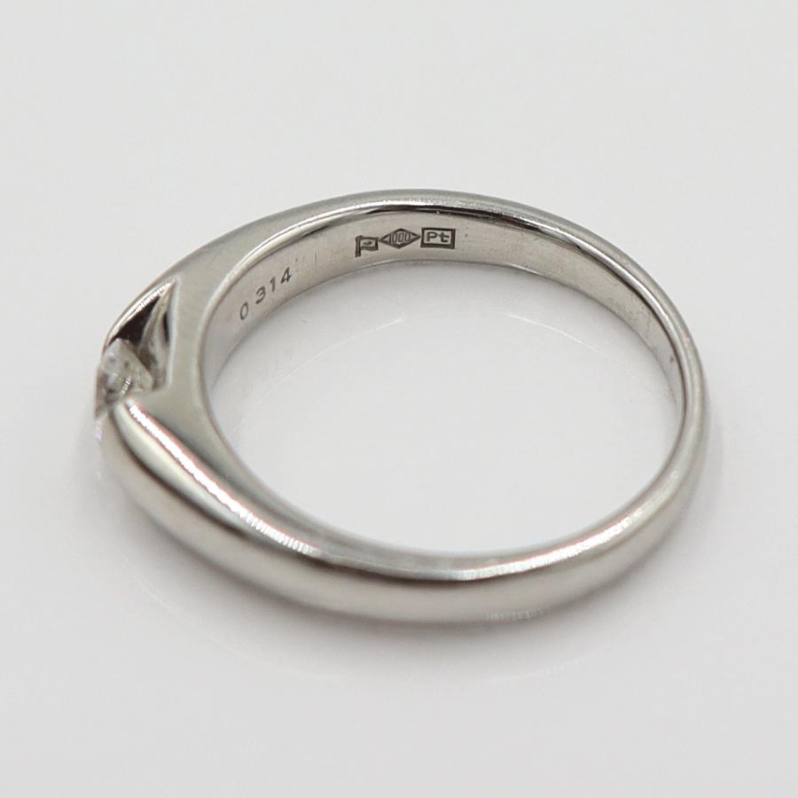 Pt1000ダイヤモンドリング　D0.314ct　サイズ12号　重量6.76ｇ(石の重量含む)　レディース(中古)