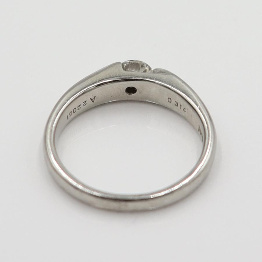 Pt1000ダイヤモンドリング　D0.314ct　サイズ12号　重量6.76ｇ(石の重量含む)　レディース(中古)