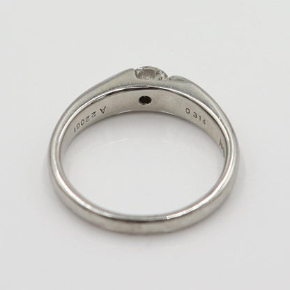Pt1000ダイヤモンドリング　D0.314ct　サイズ12号　重量6.76ｇ(石の重量含む)　レディース(中古)