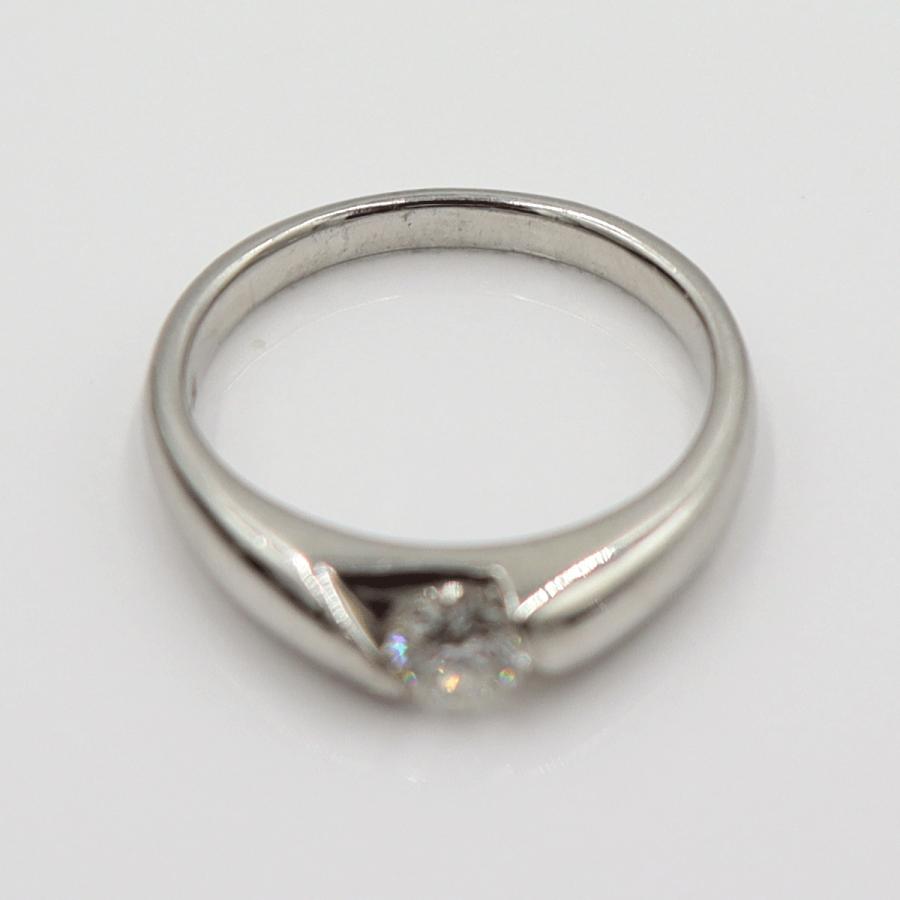 Pt1000ダイヤモンドリング　D0.314ct　サイズ12号　重量6.76ｇ(石の重量含む)　レディース(中古)