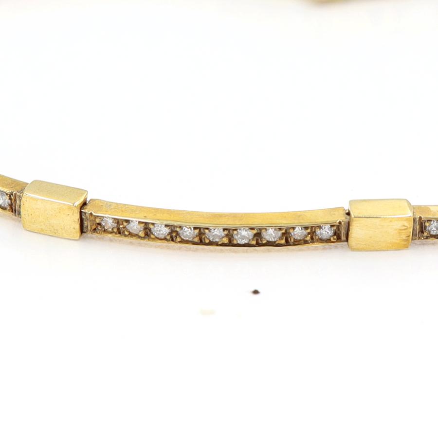 K18ダイヤモンドブレスレット　D0.27ct　長さ17.5cm　重量6.51ｇ(石の重量含む)　（中古）