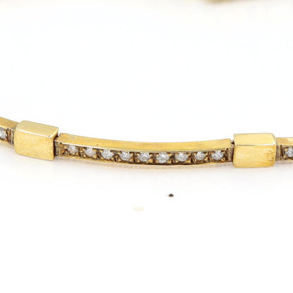 K18ダイヤモンドブレスレット　D0.27ct　長さ17.5cm　重量6.51ｇ(石の重量含む)　（中古）