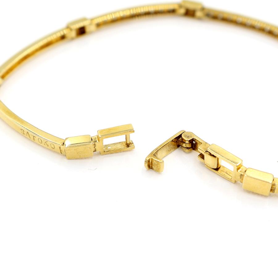 K18ダイヤモンドブレスレット　D0.27ct　長さ17.5cm　重量6.51ｇ(石の重量含む)　（中古）