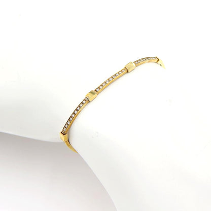 K18ダイヤモンドブレスレット　D0.27ct　長さ17.5cm　重量6.51ｇ(石の重量含む)　（中古）