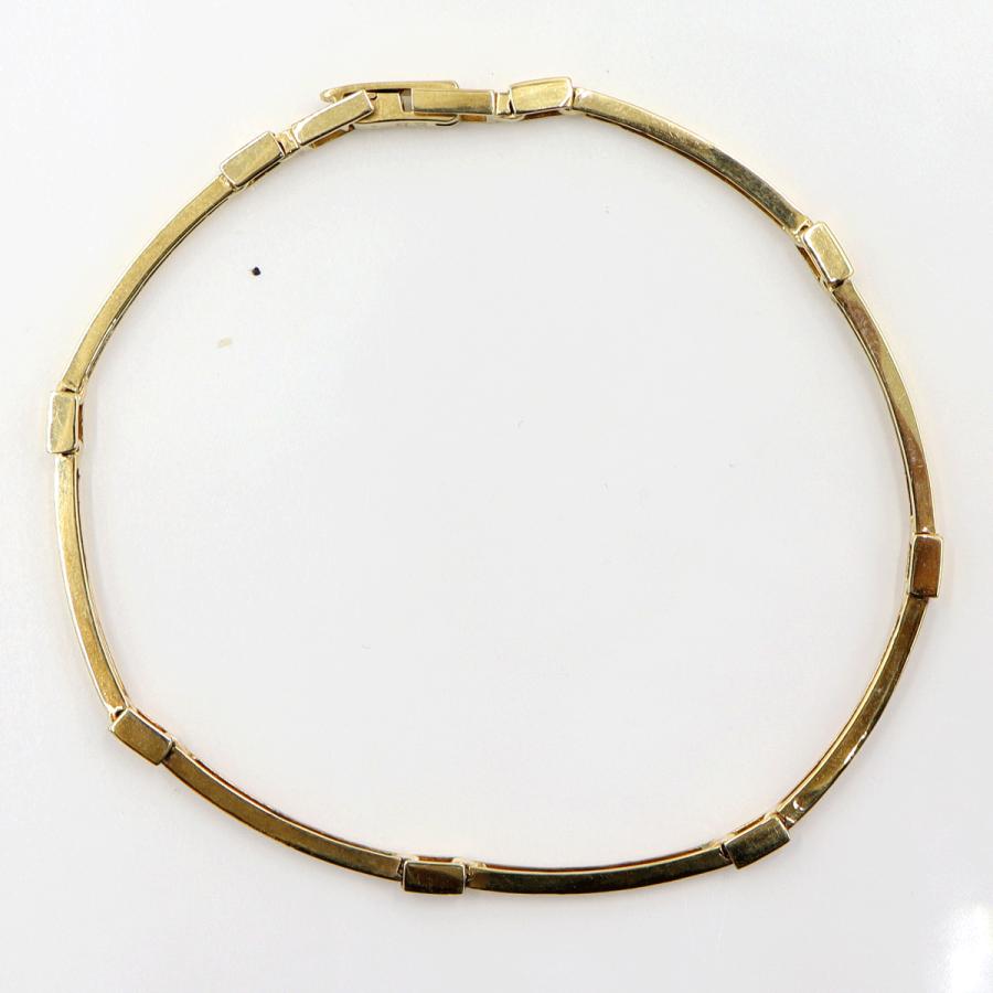 K18ダイヤモンドブレスレット　D0.27ct　長さ17.5cm　重量6.51ｇ(石の重量含む)　（中古）