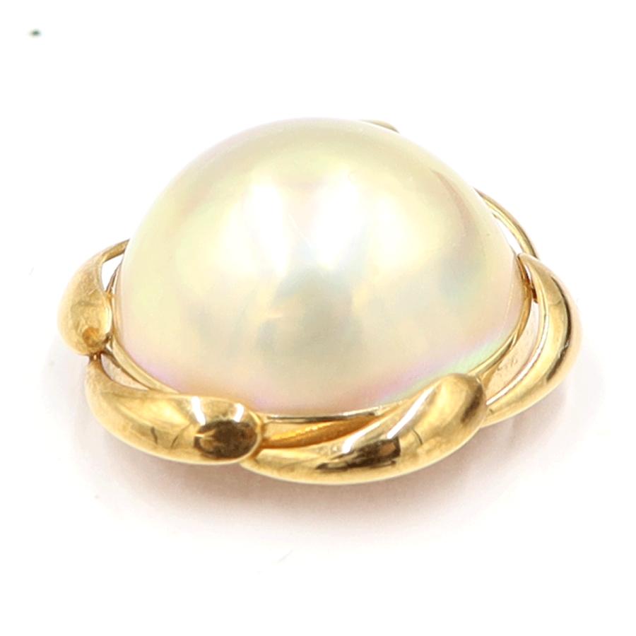 K18マペパールペンダントトップ　重量5.19ｇ(石の重量含む)（中古）