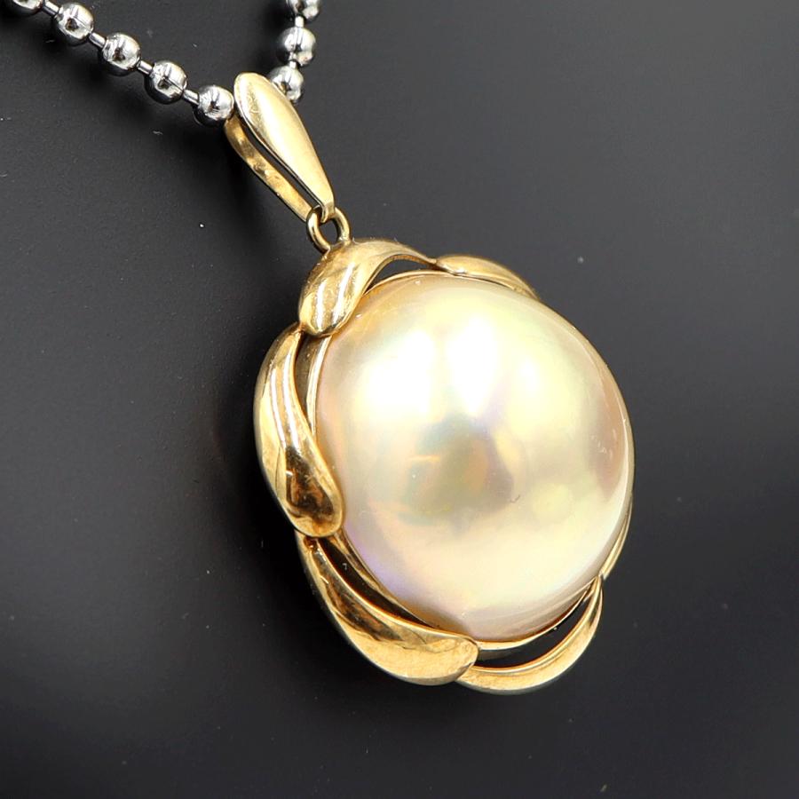 K18マペパールペンダントトップ　重量5.19ｇ(石の重量含む)（中古）