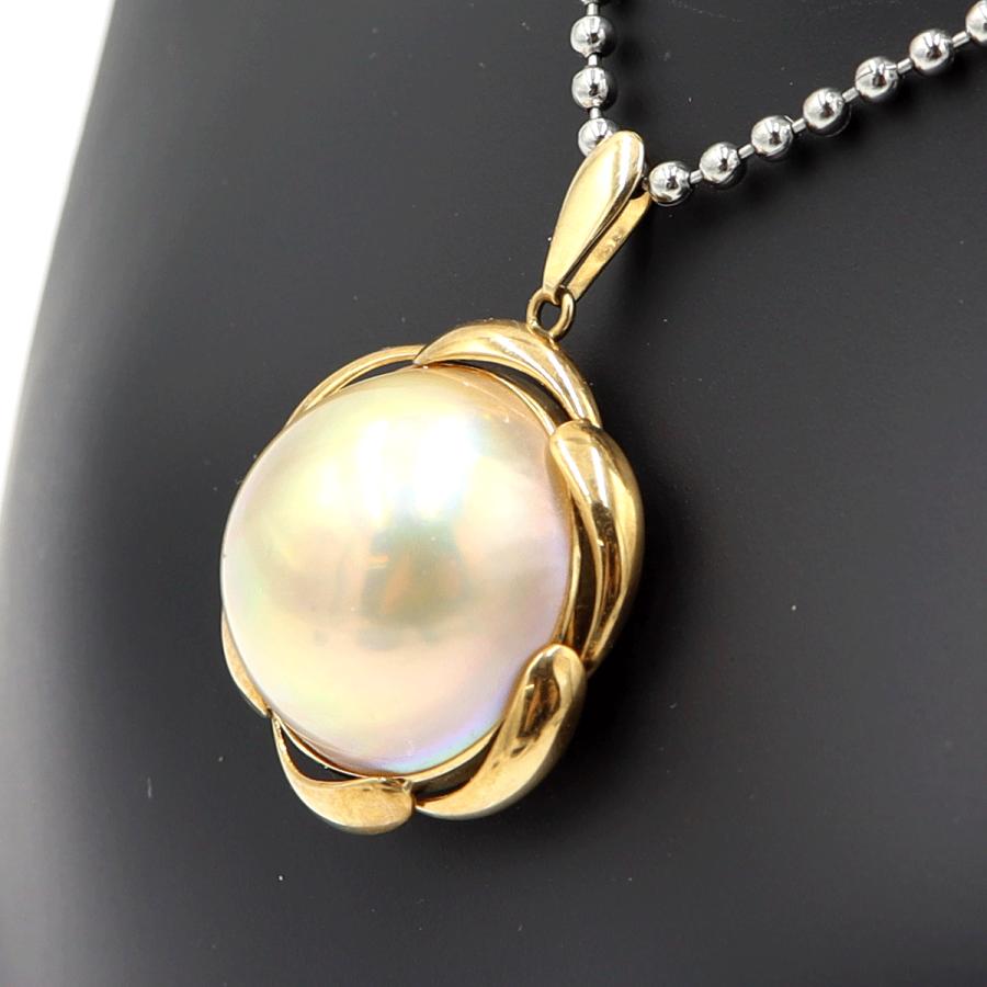 K18マペパールペンダントトップ　重量5.19ｇ(石の重量含む)（中古）