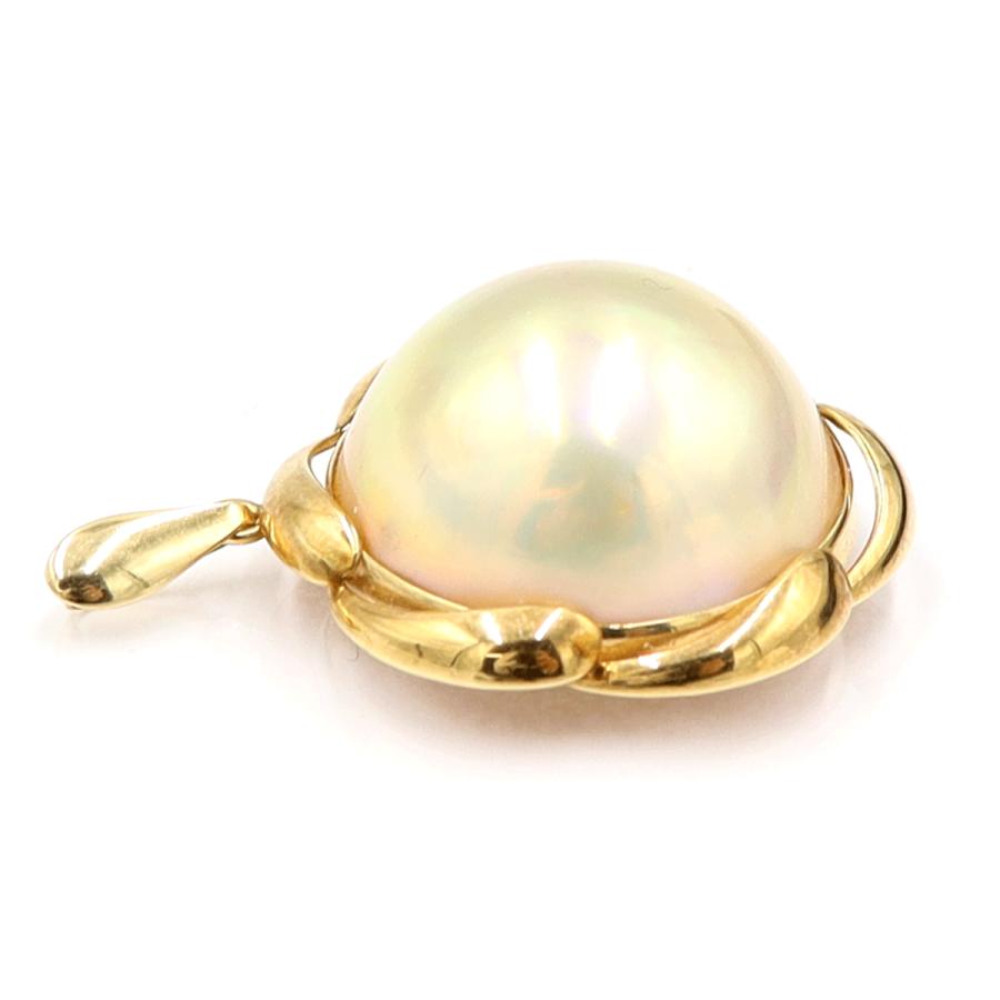 K18マペパールペンダントトップ　重量5.19ｇ(石の重量含む)（中古）