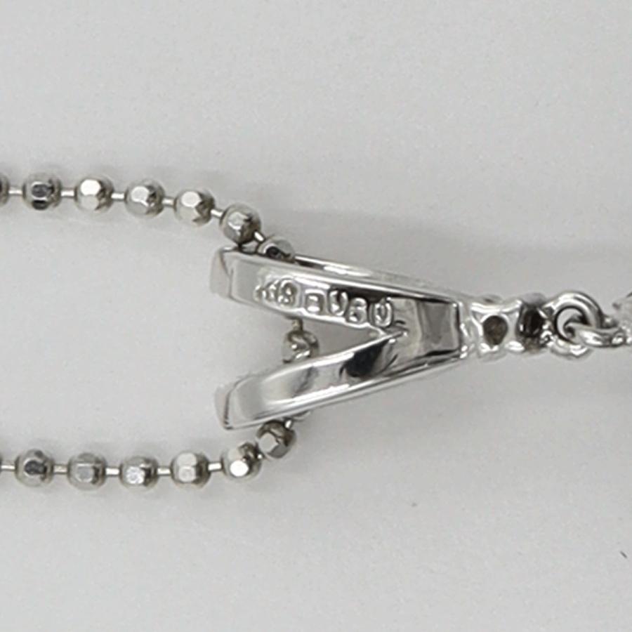 K18WGオニキスダイヤペンダントネックレス　D0.60ct　重さ：6.45g(石の重量含む) レディース(中古)