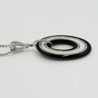 K18WGオニキスダイヤペンダントネックレス　D0.60ct　重さ：6.45g(石の重量含む) レディース(中古)