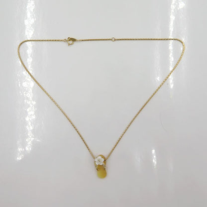 K18白蝶貝ペンダントネックレス 「サンダル」　重さ：7.03g(石の重量含む) レディース(中古)