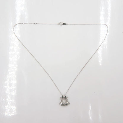 K18WGエメラルドダイヤネックレス 「カエル」E0.08ct　D0.37ct 　重さ：3.88g(石の重量含む) レディース(中古)