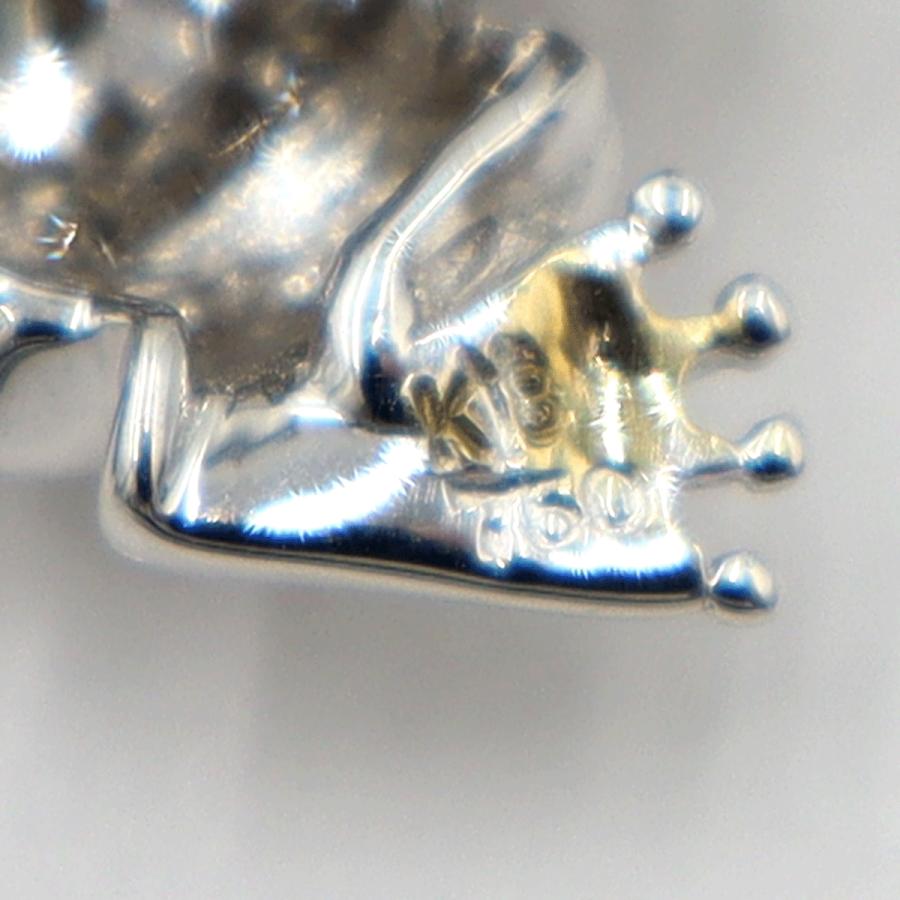 K18WGエメラルドダイヤネックレス 「カエル」E0.08ct　D0.37ct 　重さ：3.88g(石の重量含む) レディース(中古)