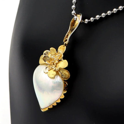 K18マペパールペンダントトップ　重さ：6.30g(石の重量含む)　真珠　パール　レディース(中古)