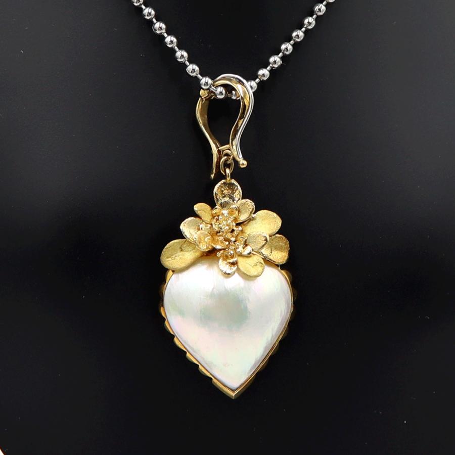 K18マペパールペンダントトップ　重さ：6.30g(石の重量含む)　真珠　パール　レディース(中古)