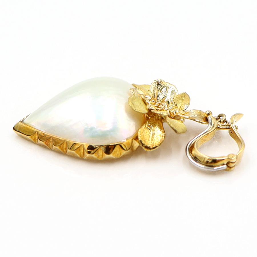 K18マペパールペンダントトップ　重さ：6.30g(石の重量含む)　真珠　パール　レディース(中古)