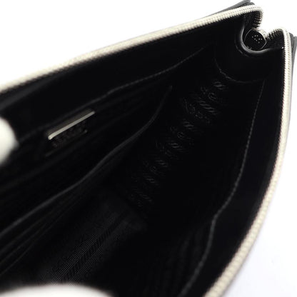 プラダ（PRADAサフィアーノレザー　レザーポーチ　2VF032　クラッチバッグ　メンズ　レディース(中古・未使用)