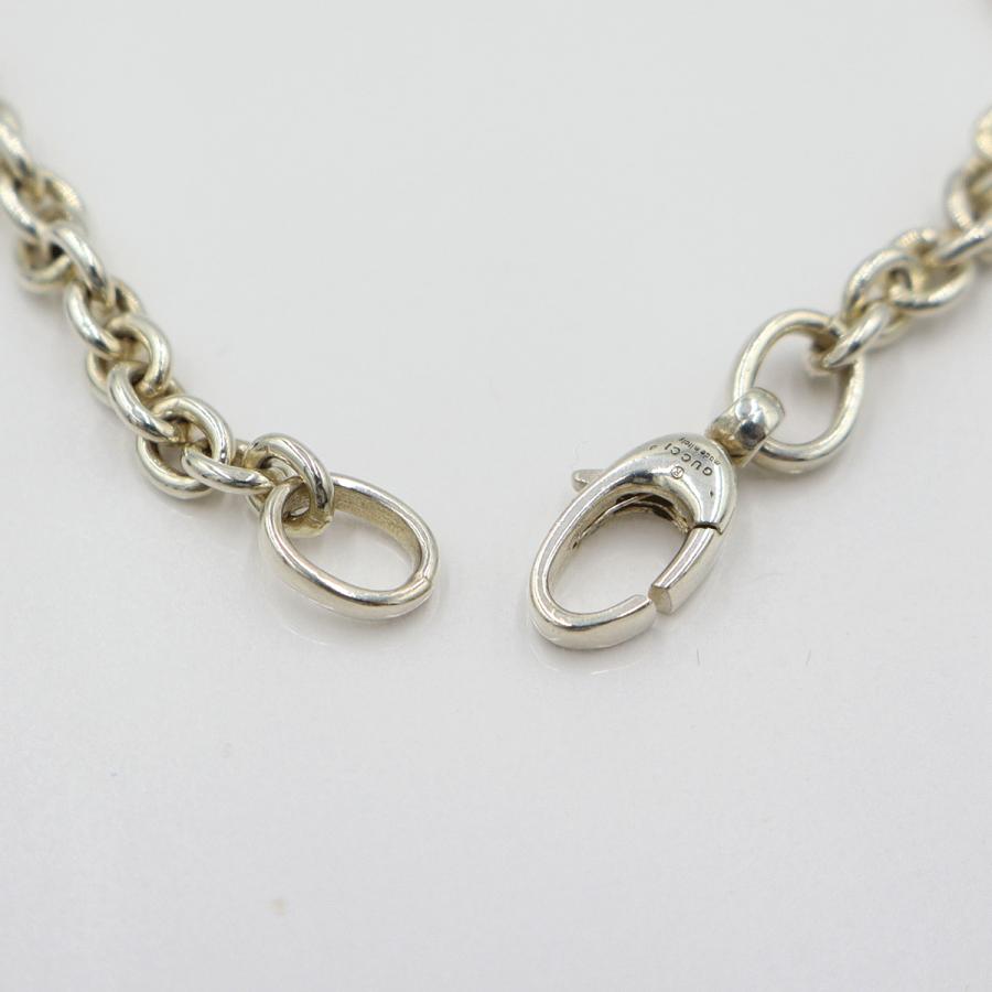 グッチ(GUCCI)　ダブルGネックレス　SV925　重さ28.66ｇ　チェーン長さ約43cm　シルバー　アクセサリー　レディース　(中古)