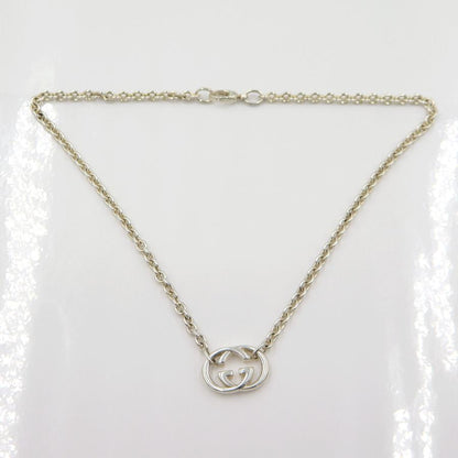 グッチ(GUCCI)　ダブルGネックレス　SV925　重さ28.66ｇ　チェーン長さ約43cm　シルバー　アクセサリー　レディース　(中古)