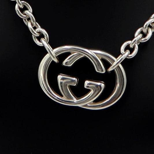グッチ(GUCCI)　ダブルGネックレス　SV925　重さ28.66ｇ　チェーン長さ約43cm　シルバー　アクセサリー　レディース　(中古)