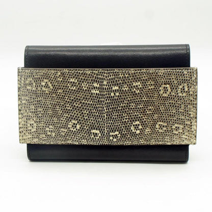 エルメス（HERMES）パッサン コンパクト　リザード/ブルーインディゴエピ　レディース（美品）