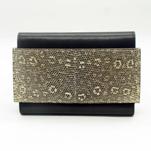 エルメス（HERMES）パッサン コンパクト　リザード/ブルーインディゴエピ　レディース（美品）