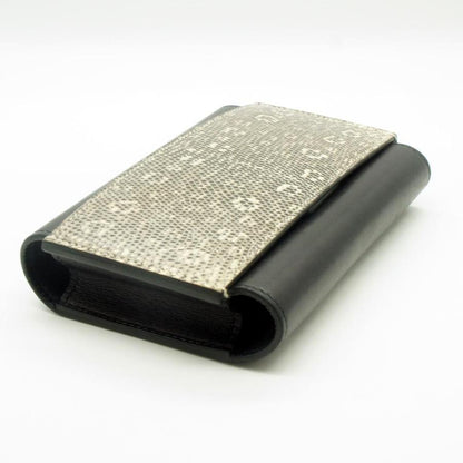 エルメス（HERMES）パッサン コンパクト　リザード/ブルーインディゴエピ　レディース（美品）