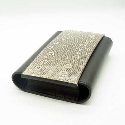 エルメス（HERMES）パッサン コンパクト　リザード/ブルーインディゴエピ　レディース（美品）