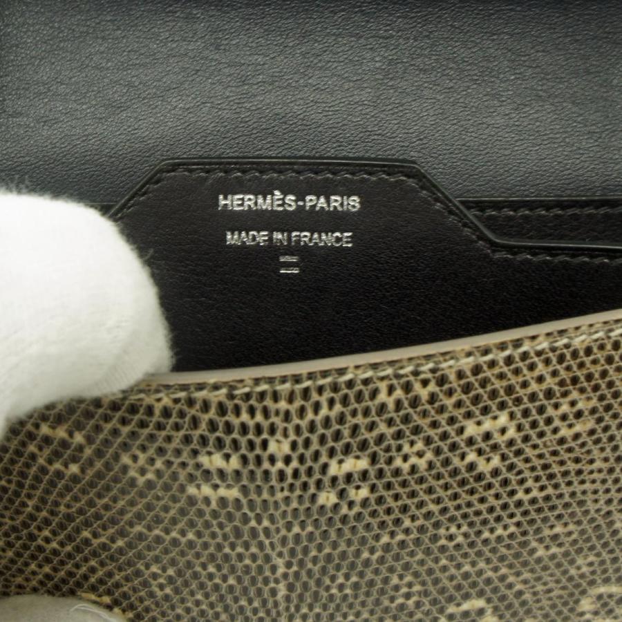 エルメス（HERMES）パッサン コンパクト　リザード/ブルーインディゴエピ　レディース（美品）