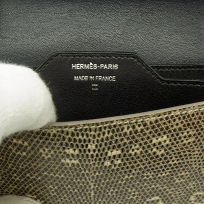 エルメス（HERMES）パッサン コンパクト　リザード/ブルーインディゴエピ　レディース（美品）