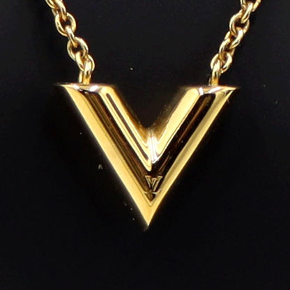 ルイヴィトン（LOUIS VUITTON)　エッセンシャルV　M61083　ネックレス　首回り42〜46cm　ゴールド　GP　レディース（中古）