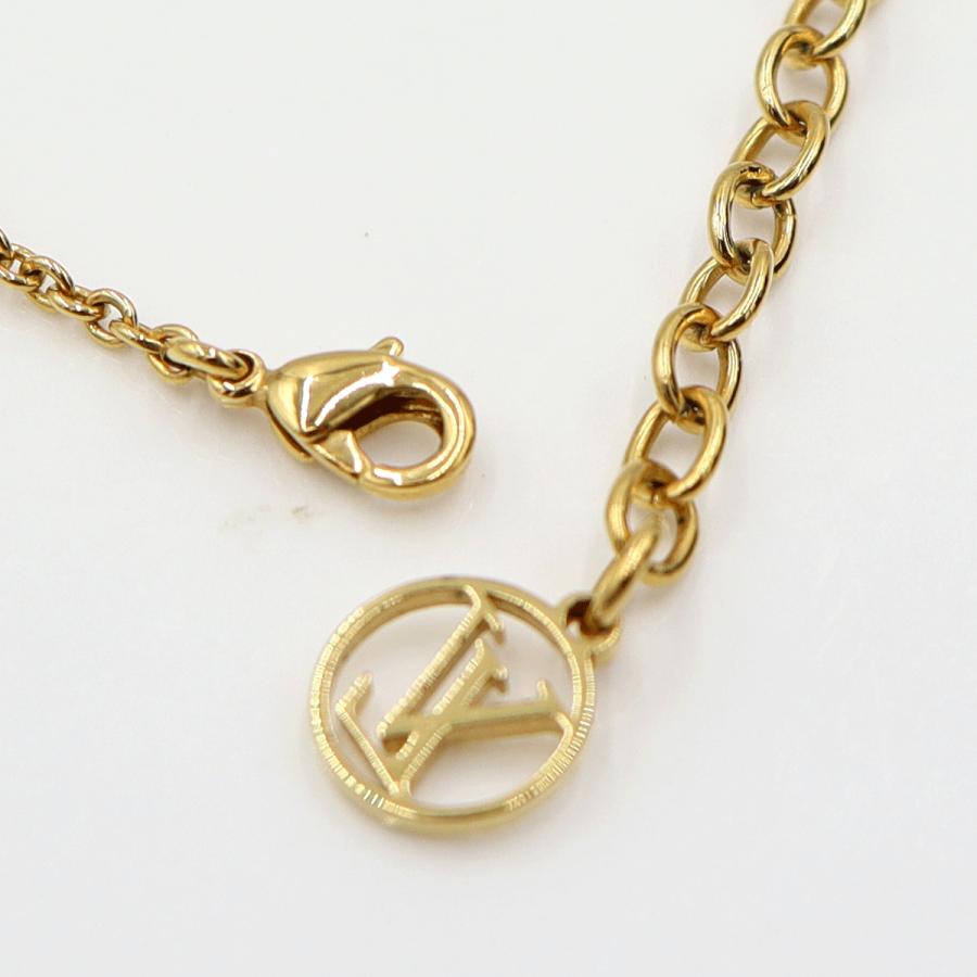 ルイヴィトン（LOUIS VUITTON)　エッセンシャルV　M61083　ネックレス　首回り42〜46cm　ゴールド　GP　レディース（中古）