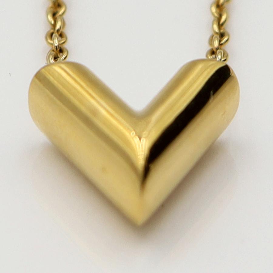 ルイヴィトン（LOUIS VUITTON)　エッセンシャルV　M61083　ネックレス　首回り42〜46cm　ゴールド　GP　レディース（中古）