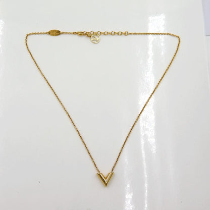ルイヴィトン（LOUIS VUITTON)　エッセンシャルV　M61083　ネックレス　首回り42〜46cm　ゴールド　GP　レディース（中古）