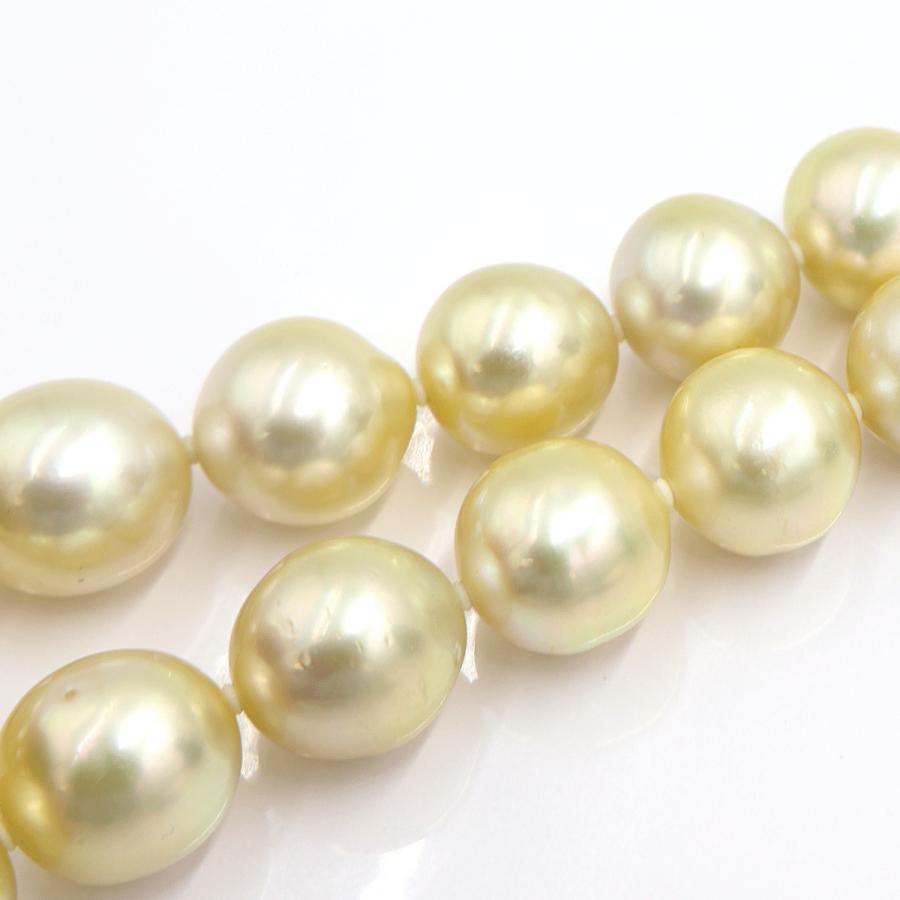 南洋真珠ネックレス　P10mm〜16mm　長さ44cm　重量92.75ｇ（中古）