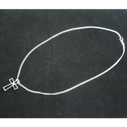 K18WGダイヤクロスネックレス　D0.21ct　15.88ｇ　ホワイトゴールド　レディース（中古）