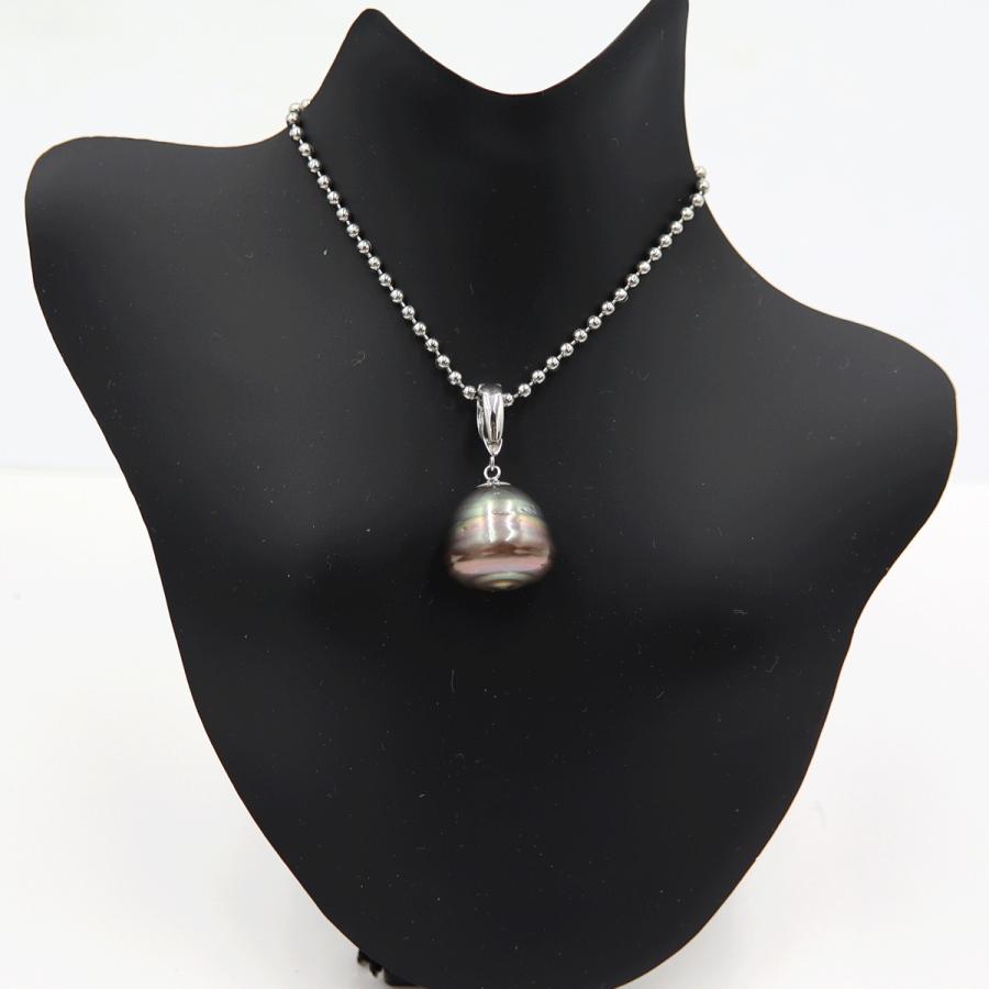 K14WGクロチョウペンダントトップ　重量4.64ｇ(石の重量含む)(中古)