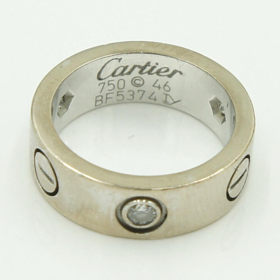 カルティエ（CARTIER） 750WGラブリング　リングサイズ6号　重量7.64ｇ(石の重量含む)　レディース（中古）