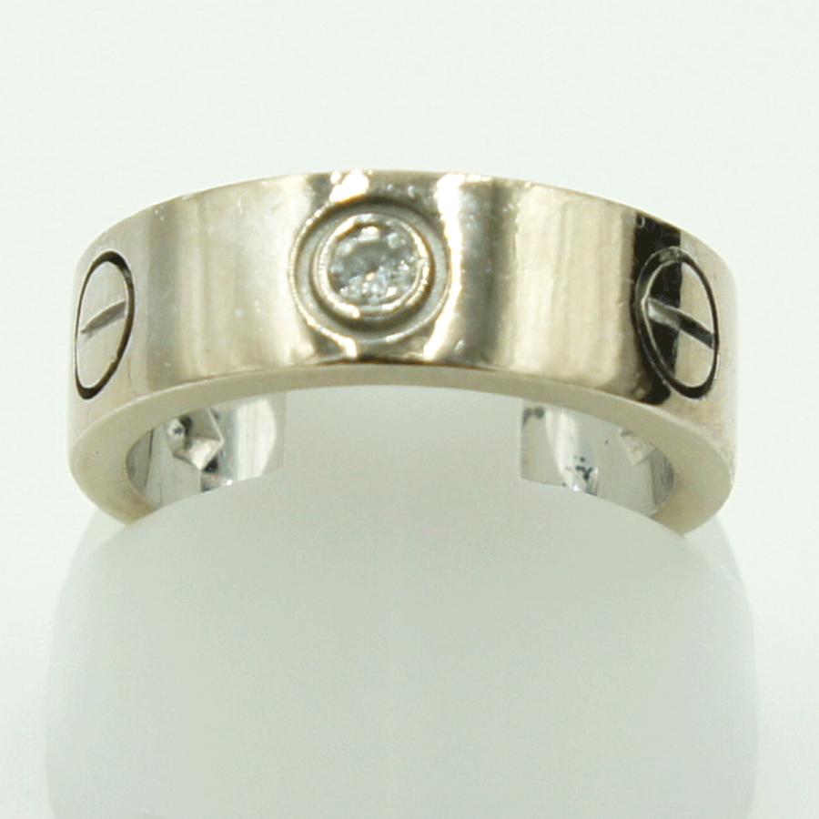 カルティエ（CARTIER） 750WGラブリング　リングサイズ6号　重量7.64ｇ(石の重量含む)　レディース（中古）