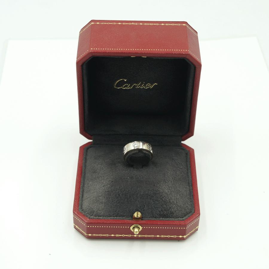 カルティエ（CARTIER） 750WGラブリング　リングサイズ6号　重量7.64ｇ(石の重量含む)　レディース（中古）