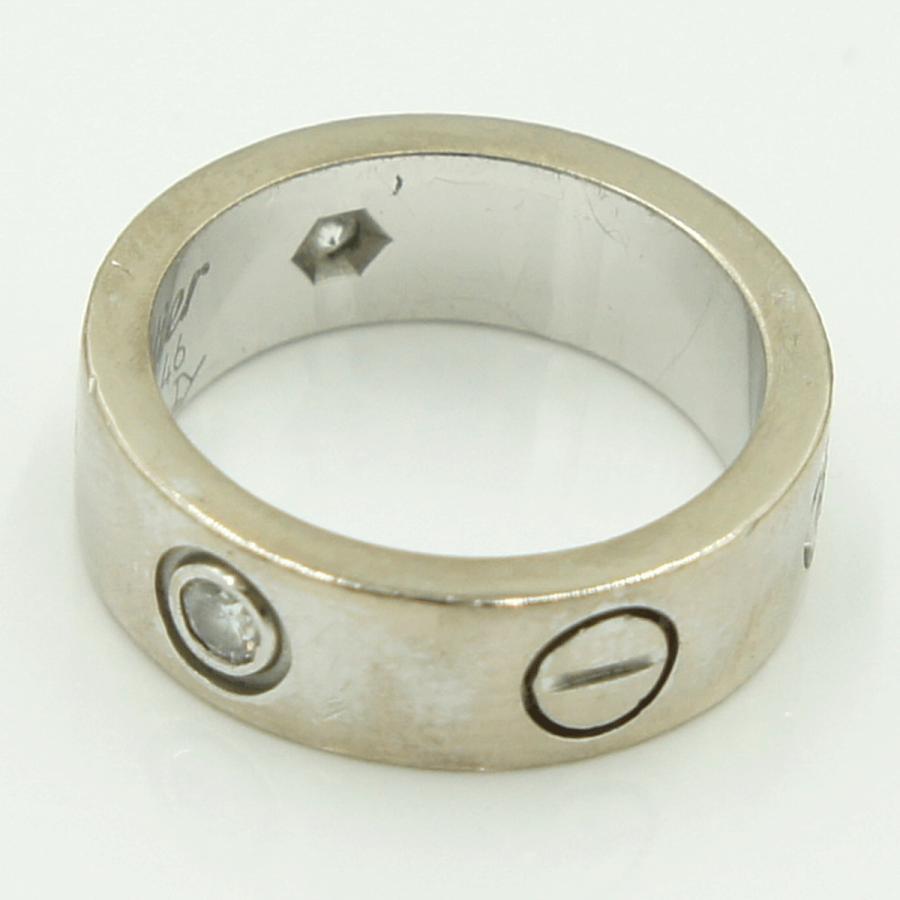 カルティエ（CARTIER） 750WGラブリング　リングサイズ6号　重量7.64ｇ(石の重量含む)　レディース（中古）