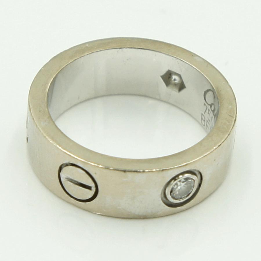 カルティエ（CARTIER） 750WGラブリング　リングサイズ6号　重量7.64ｇ(石の重量含む)　レディース（中古）