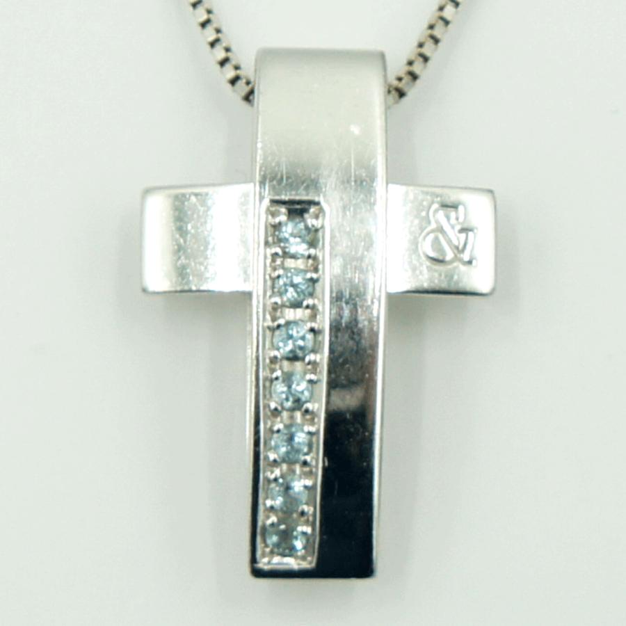 ピンキー＆ダイアン(PINKY&DIANNE)　750WGトパーズペンダントネックレス　重量4.70ｇ(石の重量含む)　ネックレス長さ 約40cm　レディース（中古）