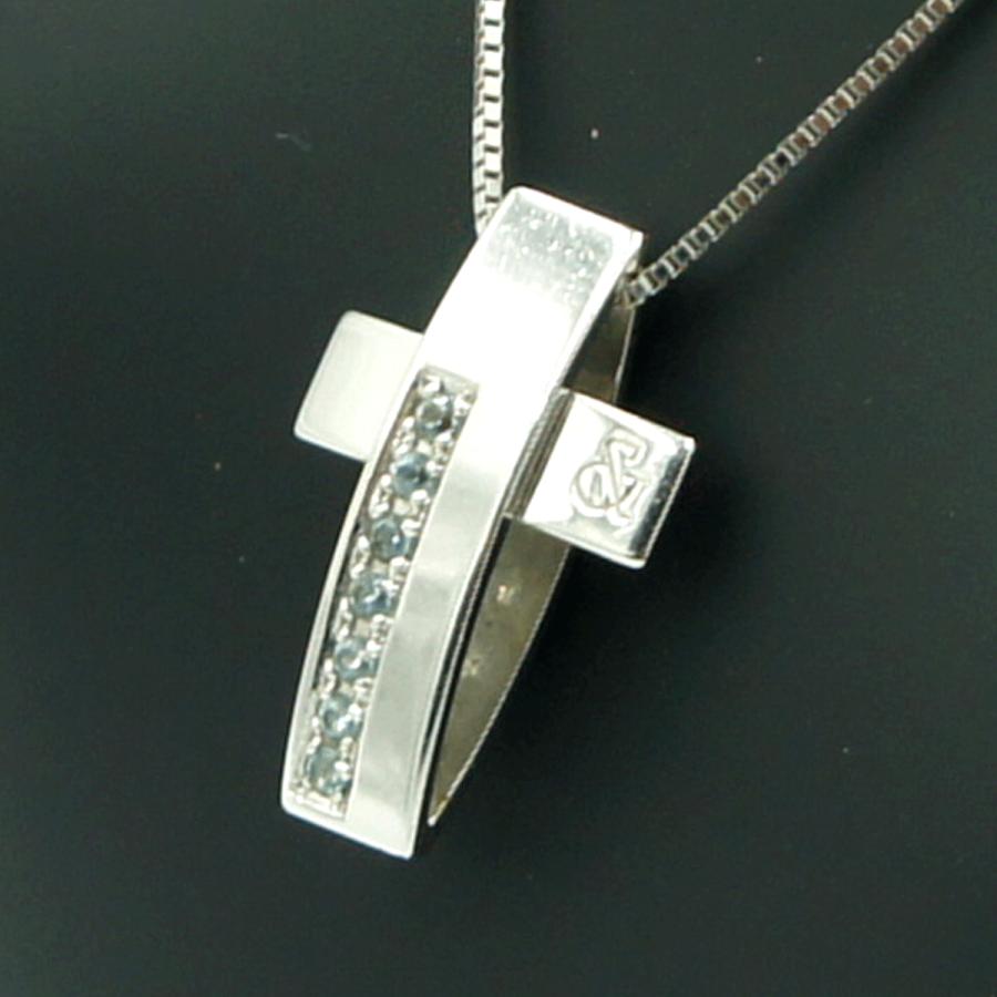 ピンキー＆ダイアン(PINKY&DIANNE)　750WGトパーズペンダントネックレス　重量4.70ｇ(石の重量含む)　ネックレス長さ 約40cm　レディース（中古）