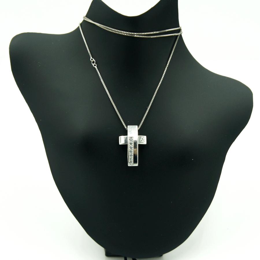 ピンキー＆ダイアン(PINKY&DIANNE)　750WGトパーズペンダントネックレス　重量4.70ｇ(石の重量含む)　ネックレス長さ 約40cm　レディース（中古）