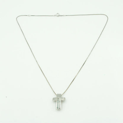 ピンキー＆ダイアン(PINKY&DIANNE)　750WGトパーズペンダントネックレス　重量4.70ｇ(石の重量含む)　ネックレス長さ 約40cm　レディース（中古）