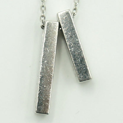 バーバリー(BURBERRY)　Pt900/Pt850サファイアダイヤモンドネックレス　ネックレス長さ 約39.5cm　S0.10ct D0.10ct　重量5.41ｇ(石の重量含む)　レディース（中古）